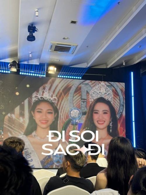 Đào Thị Hiền bị cắt ra khỏi khung ảnh chung của Top 3 Miss World Vietnam