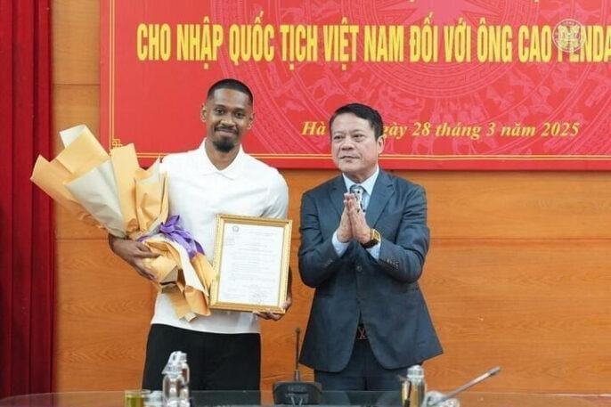 Cao Quang Vinh chính thức trở thành công dân Việt Nam: Trái tim tự hào dòng máu Việt