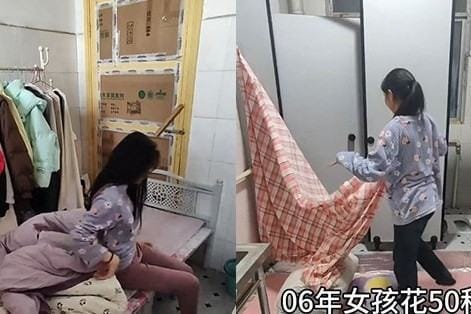 Cô gái Trung Quốc ngủ trong nhà vệ sinh để tiết kiệm tiền thuê nhà