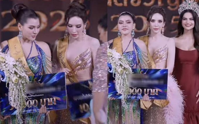Hoa hậu bị giật bảng giải thưởng 7 triệu ngay trên sân khấu
