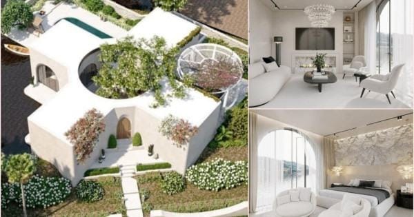 Ngôi nhà trắng đen “hạ nhiệt” giữa thiên nhiên với view hồ mát rượi