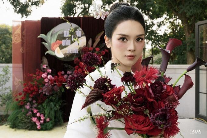 Quỳnh Lương và Tiến Phát trong ngày cưới