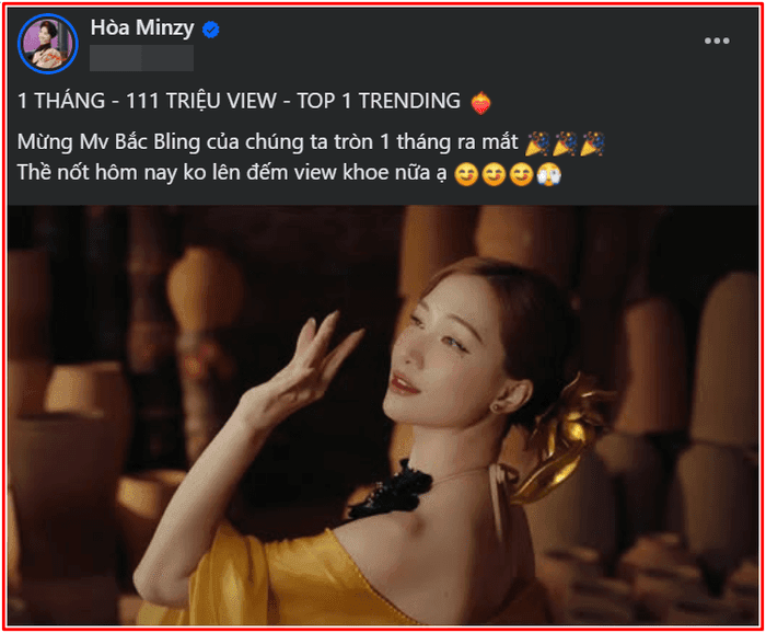 Hòa Minzy đặt cột mốc mới cho MV 'Bắc Bling' Ảnh 1