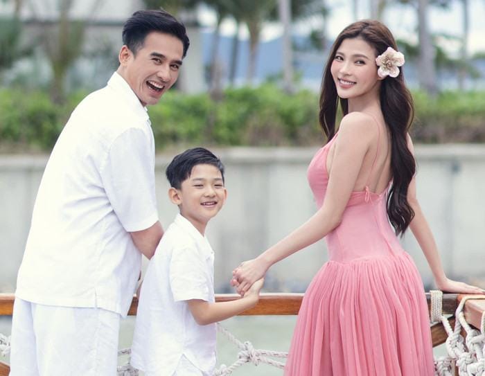 Gia đình nhỏ của Thúy Diễm - Lương Thế Thành.