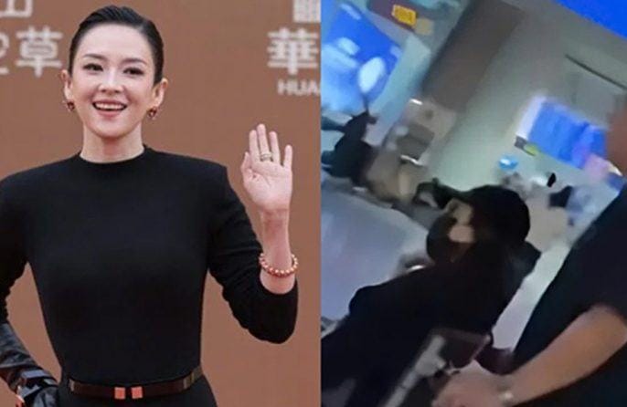 Chương Tử Di ngã đau trên sân khấu, phải ngồi xe lăn