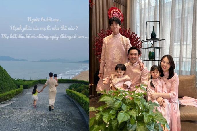 Đàm Thu Trang và hạnh phúc giản dị bên hai con
