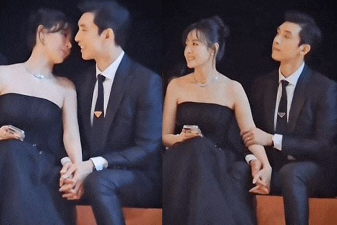 Midu và chồng thiếu gia gây sốt với hành động ngọt ngào giữa đám đông