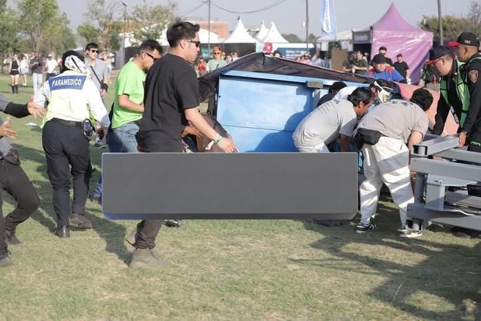 Hiện trường vụ tai nạn.