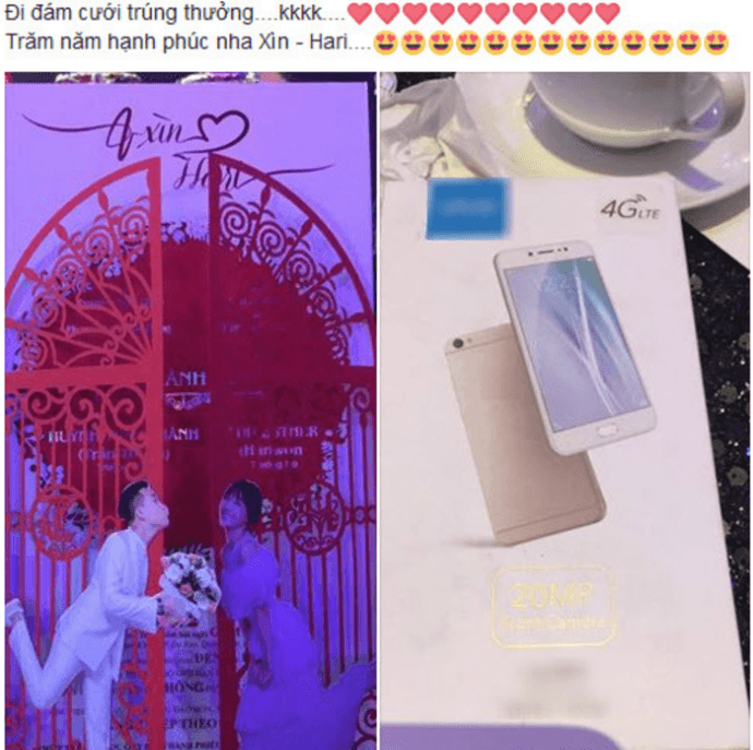 Diễn viên Đại Ngọc Trâm bốc trúng chiếc điện thoại di động có trị giá 6 triệu đồng.