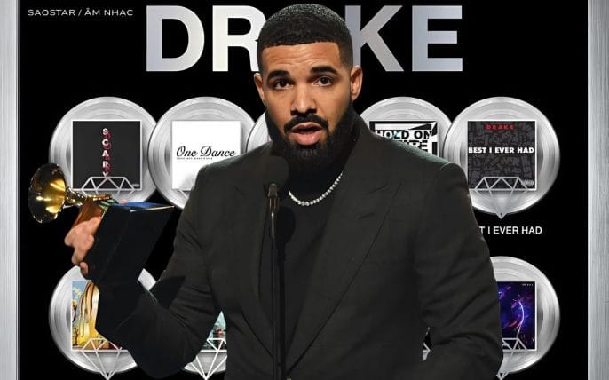Drake Lập Kỷ Lục Chưa Từng Có: 10 Đĩa Kim Cương