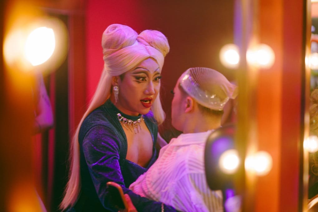 Lâm Nguyễn và Thanh Duy trong một cảnh quay